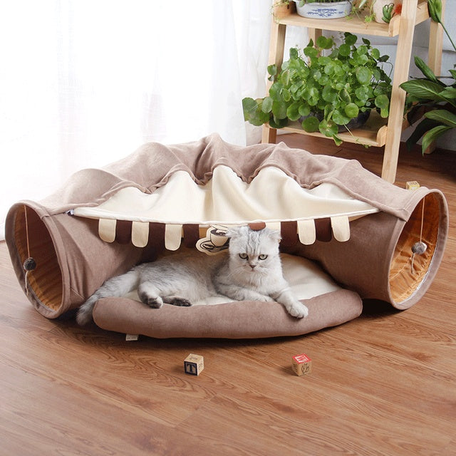 Cat Play Tunnel – Cozy, Collapsible Toy for Happy Kittens