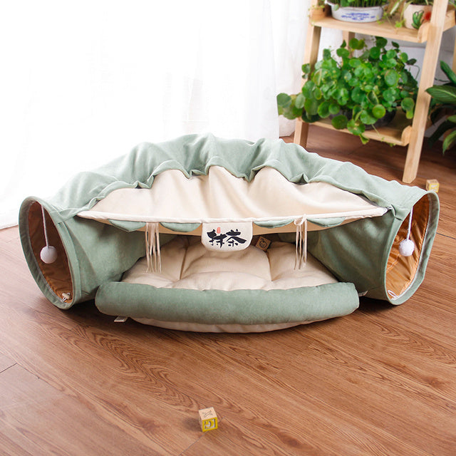 Cat Play Tunnel – Cozy, Collapsible Toy for Happy Kittens