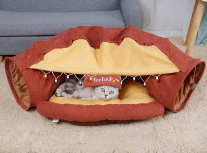 Cat Play Tunnel – Cozy, Collapsible Toy for Happy Kittens