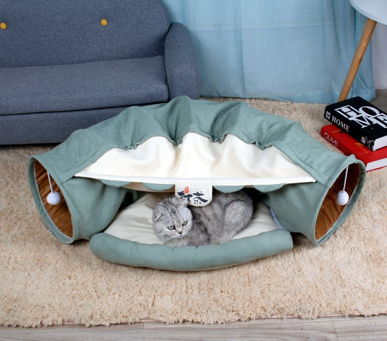 Cat Play Tunnel – Cozy, Collapsible Toy for Happy Kittens