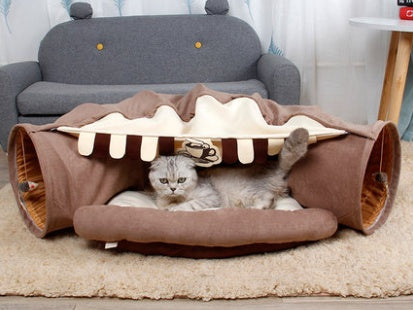 Cat Play Tunnel – Cozy, Collapsible Toy for Happy Kittens
