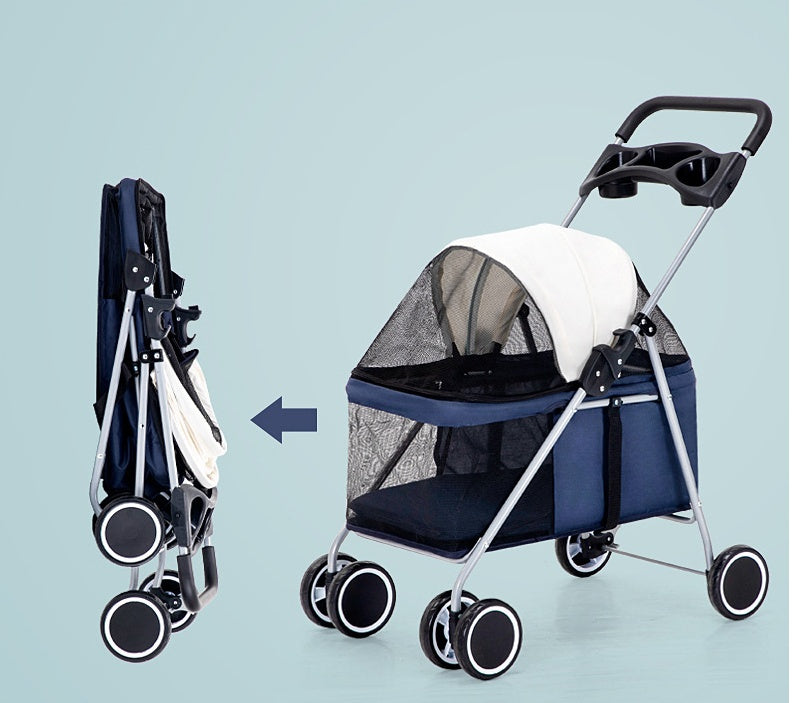 Foldable Pet Stroller – Travel Light with Your Buddy
